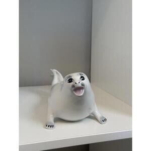 Lomonosov Imperial Porcelain Seal Figurine USSR Russia St. Petersburg